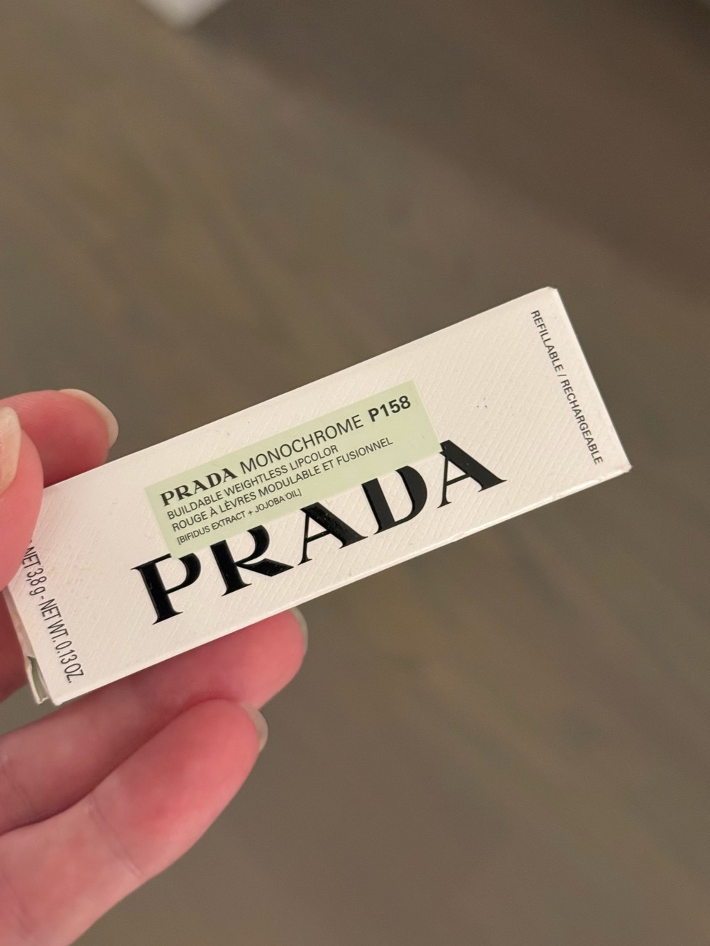 New Prada Monochrome Lipstick - Soft Matte P158 Meranti - Picture 5 of 7